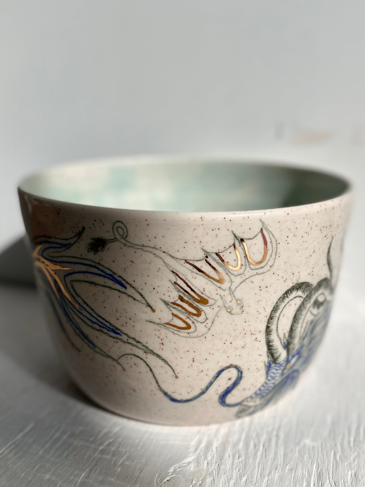 Large Blue Dragon Bowl *SECOND*